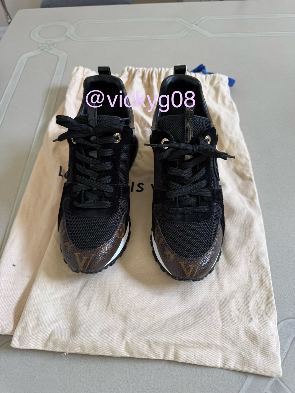 Louis Vuitton Monogram Accent Women's Sneakers - Black/Brown